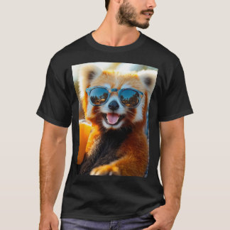 Red panda with cool sunglasses T-Shirt