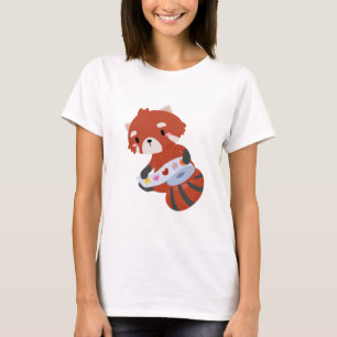 Red Panda with Stickers T-Shirt
