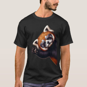 Red Panda With Sunglasses Funny Say Hi T-Shirt