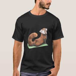 Red Panda Yoga Pose Meditation Zen Workout Exercis T-Shirt