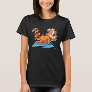 Red Panda Yoga Poses Sport Gymnastics Ohm Heartbea T-Shirt