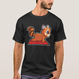 Red Panda Yoga Poses Sport Gymnastics Ohm Heartbea T-Shirt