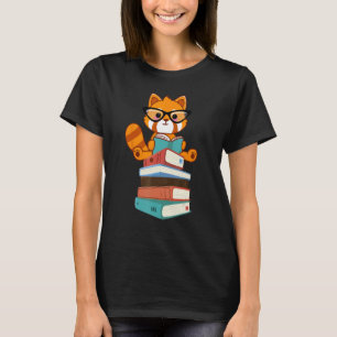 Red Pandas Book Bookworm Cute Red Panda Reader T-Shirt