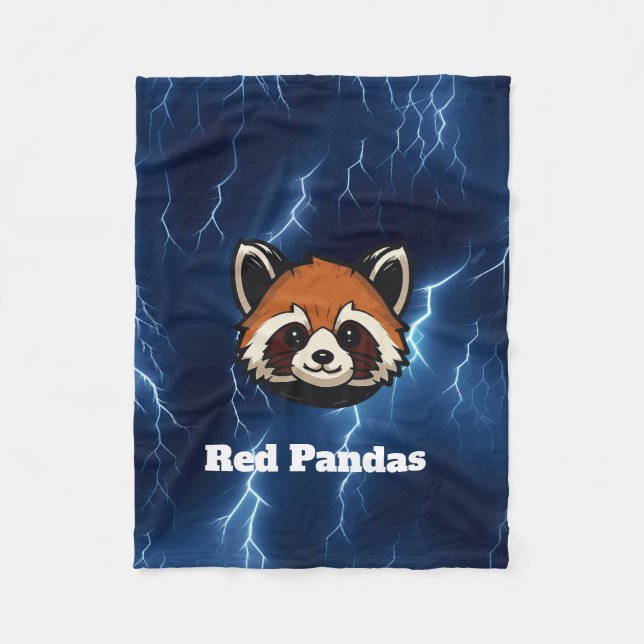 Red Pandas Custom Fleece Blanket (Front)