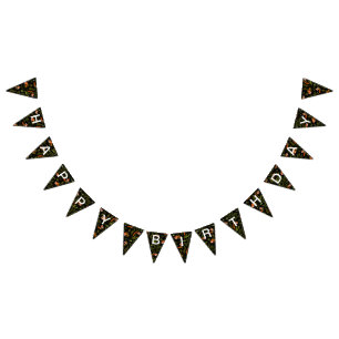 Red Pandas in the Forest Black Bunting Flags