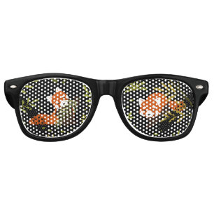 Red Pandas in the Forest Black Retro Sunglasses