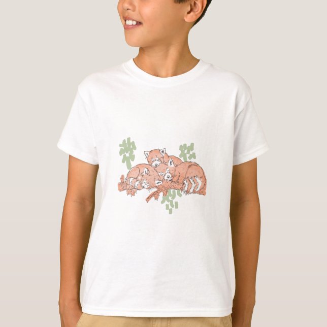 RED PANDAS SLEEPING T-Shirt (Front)