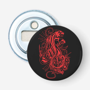 Red Panther Gothic Tattoo Style Bold Dark Novelty Bottle Opener