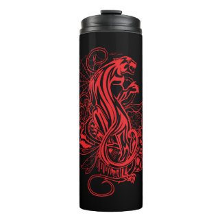 Red Panther Tattoo Style Gothic Aesthetic  Thermal Tumbler