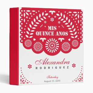 Red Papel Picado Mis Quince Años Binder