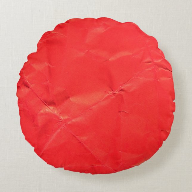Red paper abstract texture backgroundabstract, age round pillow (Front)