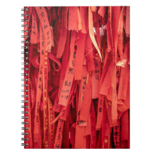 Red paper strips notebook