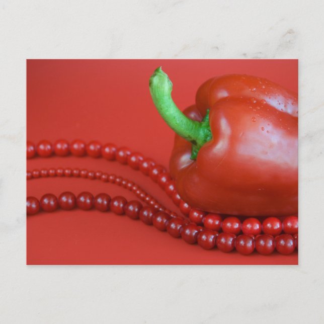 red paprika&beads postcard (Front)