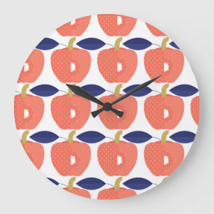 Red Paprika: Spice Inspired Seamless. Large Clock