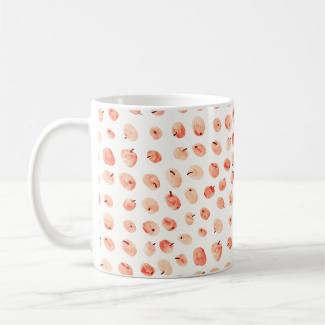 Red paradise apples pattern coffee mug (Left)