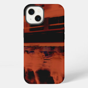 Red Paris night. Cool blurry motion of people iPhone 13 Case