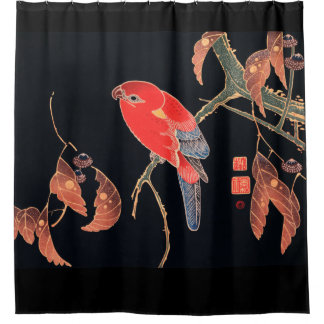 Red Parrot on the Branch of a Tree Jakuchu