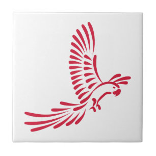 Red parrot tile