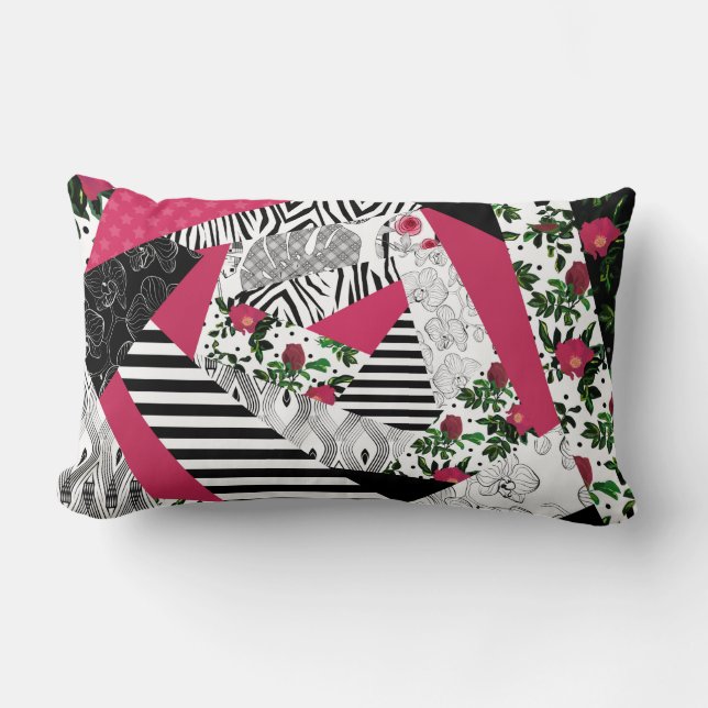 red patchwork, popular, patchwork throw pillow (Front)
