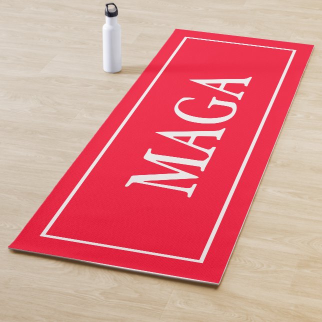 Red Patriotic MAGA Yoga Mat (In Situ)