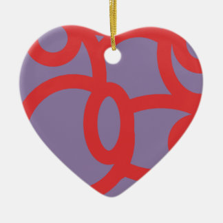 red pattern 646 ceramic ornament