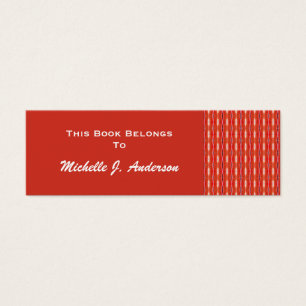 red pattern bookmark