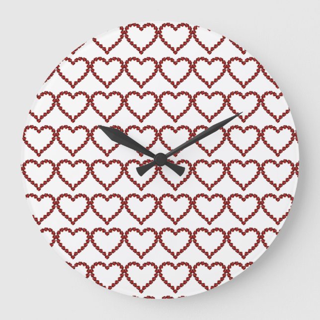 Red Pattern Large Clock (Front)