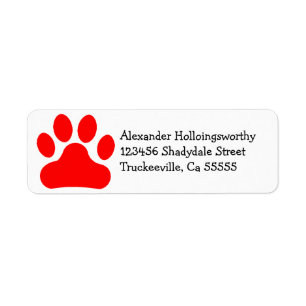 Red Paw Print