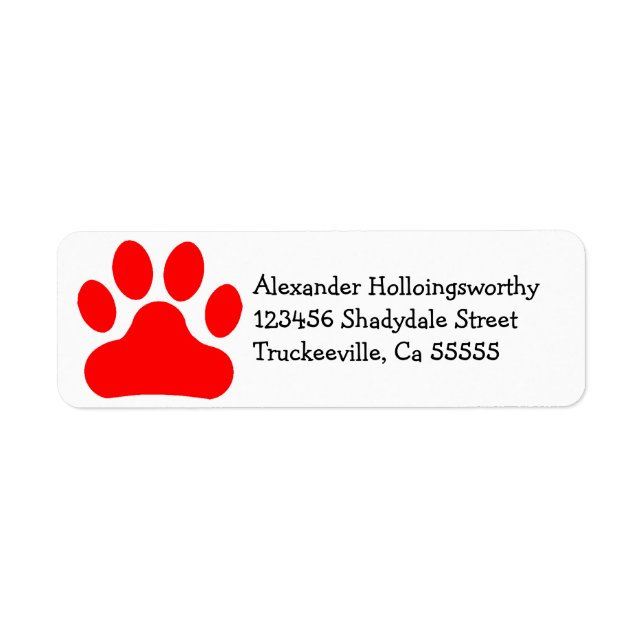 Red Paw Print (Front)