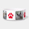 Red Paw Print and Five Image Pet Cat Photo Collage