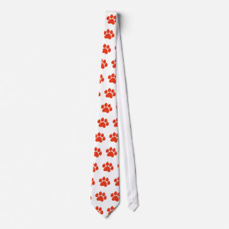 Red Paw Print Tie