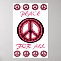 red  peace for all poster