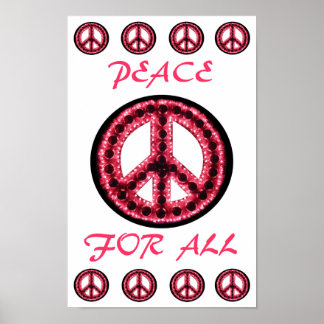 red  peace for all poster