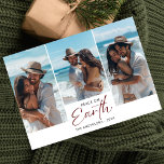 Red Peace On Earth Couple Beach Photo Christmas Holiday Card<br><div class="desc">Celebrate the season with a red "Peace on Earth" couple beach photo Christmas card. This coastal holiday greeting features a black-and-white couple photo, capturing the serenity of the beach. Perfect for a boho minimalist vibe, this simple modern Christmas card sends a peaceful and warm message of "Merry Christmas" from the...</div>