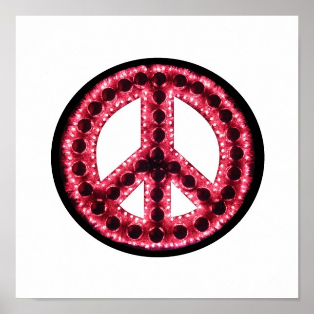 red  peace sign poster (Front)