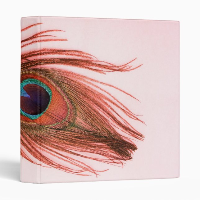 Red Peacock Feather Binder (Front/Spine)