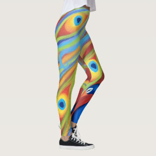 Red Peacock Leggings