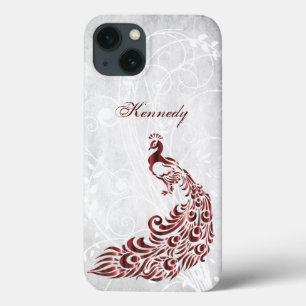 Red Peacock Personalized Case-Mate iPhone Case