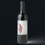 Red Peacock Wedding Wine Label<br><div class="desc">Personalize a unique wine label for your wedding reception with a Red Peacock Wedding Wine Label.  Wine Label design features an elegant peacock against delicate foliage and grunge background.  Personalize with the groom and bride's names along with the wedding date. Additional wedding stationery available with this design as well.</div>