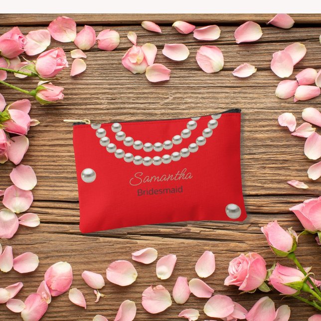 Red Pearl Necklace  Accessory Pouch (Creator Uploaded)
