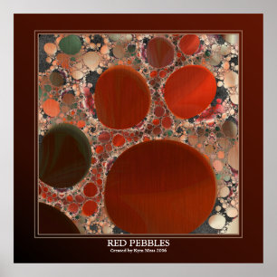 Red Pebbles Poster 40in