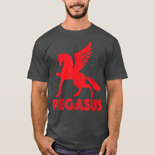 Red Pegasus Distressed Magic Unicorn Horse Galay B T-Shirt