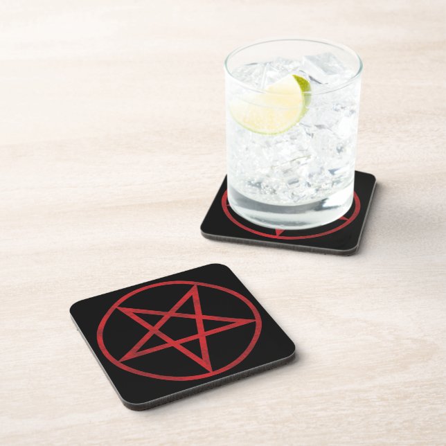 Red Pentagram Coaster (Right Side)