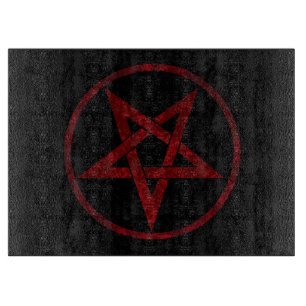 Red pentagram cutting board