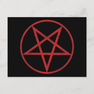 Red Pentagram Postcard