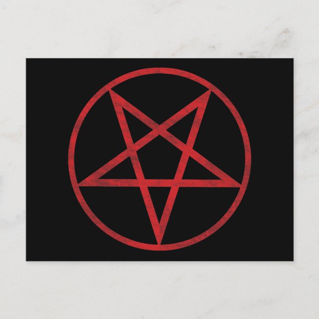 Red Pentagram Postcard (Front)