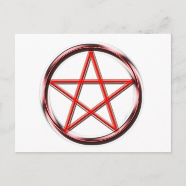 Red Pentagram Postcard (Front)