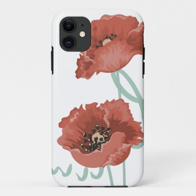 Red Peonies iPhone 5 Coque (Dos)