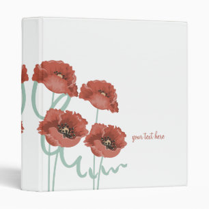 Red Peonies Wedding Planner Binder