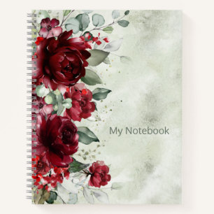 Red Peony Epiphany Notebook